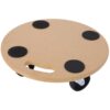 Furniture Moving Dolly, Heavy Duty Wood Rolling Mover With Wheels For Piano Couch Fridge Heavy Items, Securely Holds 500 Lbs (2 Piece Round Platform) - Natural - Image 10