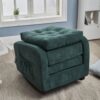 Accent Chair TV Chair Lazy Recliner Comfortable Fabric Leisure Sofa, Modern High Back Armchair - Deep Green - Image 7