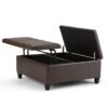Ellis - Coffee Table Storage Ottoman - Chocolate Brown - Image 2