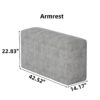 Modern Oversized Modular Sectional Sofa With 2 Chaise Lounge And 2 Armrest, Sparkling Chenille Fabric Soft Cushion Sofa With 4 Pillows, 4 Pieces Diy Combination Tufted Sofa, No Assembly Required - Beige - Image 5