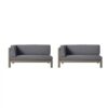 Aura - 2 Piece Outdoor Set With X Back Left Bench And Corner - Dark Gray - Image 4