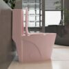 1.1 / 1.60 Gpf Dual-Flush One Piece Toilet, Water-Saving Elongated Comfort Height Floor Mounted, Soft Close 1000 Gram Map Flushing Score Toilet 23T01-Rs - Rose - Image 9