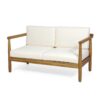 Outdoor Seating Set With Coffee Table And Loveseat - Teak - Image 5