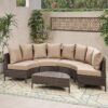 Pt Limon - 5 Pieces Sofa Set - Brown / Beige - Image 5