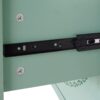 3 Drawer Storage Cabinet With Hollow Carved Design And Metal Handles, Chest For Entryway, Living Room Or Bedroom - Light Green - Image 16