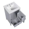 20" Bathroom Vanity With Sink, Bathroom Cabinet With A Door, Door Shelf Storage And Adiustable Foot Pads, A Drawer - Gray - Image 12