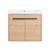 Bathroom Vanity Set With Resin Countertop Sink, 2 Doors - Oak - Image 13