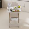Adjustable Baby High Chair 0 - 6 Years, Portable Infant Feeding Seat With Safety Belt, Silent Lockable Wheels - White - Image 6