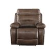 Aashi - Leather Gel Match 3 Piece Recliner Living Room Set - Brown - Image 9