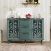 2 Door 3 Drawer Cabinet, American Furniture, Suitable For Bedroom, Living Room, Study - Dark Green - Image 2