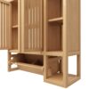 Elegant Bamboo Wall Mounted Bathroom Cabinet With Storage For Toiletries And Towels - Neutral - Image 11