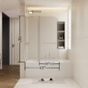 Aluminium Alloy Shower Doors For Bathtub - Brushed Nickel - Image 3
