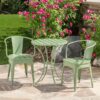 3 Piece Bistro Set With Table And 2 Chairs - Green - Image 9