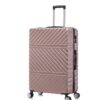 3 Piece Travel Lightweight Suitcase With Wheels, Password Lock, Business And Travel Carry On Luggage (20" / 24" / 28") - Rose Gold - Image 6