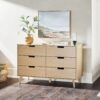 Mid-Century Hans 6 Drawer Dresser With Cut-Out Handles - Riviera Brown - Image 3