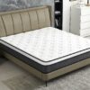 10" Twin Hybrid Mattress A Box, Pillow Top Bed Cushion With Breathable And Hypoallergenic Design, Medium Firm For Lumbar Support - White / Gray - Image 3