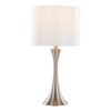 Lenuxe - Contemporary Semi Gloss Table Lamp (Set of 2) - Nickel / White - Image 3