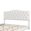 King Upholstered Platform Bed With Saddle Curved Headboard And Diamond Tufted Details - Beige - Image 5