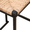 Water Hyacinth Woven Bar Stools With Back Support, Counter Height Dining Chairs (Set of 2) - Natural - Image 10