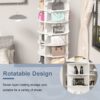 6 Tier Spinning Shoe Rack, Free Standing, 360° Revolving Shoe Organizer - White - Image 7