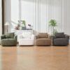 360° Swivel Barrel Sofa Chair With Throw Pillow, Chenille Upholstered Accent Chair - Beige - Image 12