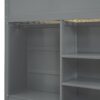 Full Size Loft Bed With Desk, Wardrobes, 4 Drawers And 4 Shelves - Gray - Image 15