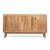 Boho Handcrafted 3 Door Sideboard, Carved Texture & Artisanal Charm - Natural - Image 12