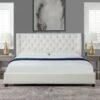 Manhattan - Shelter King Platform Bed Frame - Antique White - Image 9