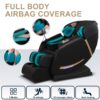 Full Body Massage Chair With Zero Gravity Recliner, With Two Control Panel: Smart Large Screen & Rotary Switch, Spot Kneading And Heating - Black - Image 4
