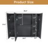 Aluminium Medicine Cabinet Mirror With LED Light And Defogging Function - Gray - Image 4