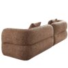 Sectional Sofa With Durable Fabric, Solid Wood Frame, And High Density Sponge Fill - Camel - Image 12