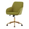 Adjustable Office Chair, Ergonomic Swivel, Comfortable Backrest Seat For Long Sitting - Pale Green - Image 9