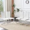 (Set of 4) Material Bow Shaped Chairs Adding Fashion To Minimalist And Contemporary Home Styles - White - Image 4