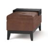 Oregon - Storage Ottoman Bench With Tray - Distressed Saddle Brown - Image 4