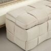 Upholstered Fabric Storage Ottoman Bench With Safety Hinge For Bedroom & Living Room - Beige - Image 12