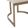 Contemporary Modern Accent Dining Chairs With Antique Gold Metal Frame (Set of 2) - Cream - Image 8