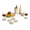 Luxury Natural Marble Dining Room Accessories Set, Genuine Marble, 10 Piece Set - Glod Yellow Beige - Image 5