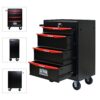 Rolling Metal Tool Chest With 4 Drawers, 20" Steel Storage Cabinet With Ball Bearing Slides - Black / Red - Image 8