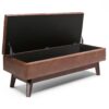 Owen - Rectangular Storage Ottoman - Distressed Saddle Brown - Image 3