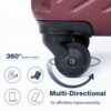 3 Piece Luggage Sets Lightweight Suitcase With Two Hooks, Spinner Wheels, Tsa Lock, (20/24/28) - Wine Red - Image 27