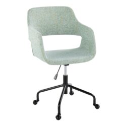 Margarite - Contemporary Adjustable Office Chair - Black / Light Green