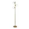 Brilliance - Modern Floor Lamp, Opal Shades And Round Base - Clear / Gold - Image 2
