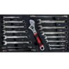 20'' Portable 3 Drawer Steel Toolbox, 4 Layers Of Tools With Metal Latches, With Top Storage Tray And Carrying Handle, Multi Function Tool Storage For Garage, Home, Or Workbench - Black / Blue - Image 3