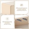 Minimalist Style Large Storage Space Sideboard With 4 Doors And Rebound Device For Living Room And Entryway - Apricot Cream - Image 8