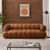 Jasmin - Upholstered Sofa - Cognac / Tan - Image 6