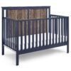 Connelly - 4 In 1 Convertible Crib - Midnight Blue / Vintage Walnut - Image 2