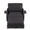 3 In 1 Pull Out Sofa Sleeper With Wing Table And USB Charge - Black - Image 11
