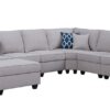 Cooper - 7 Piece Reversible L-Shape Sectional Sofa & Comfort Ottoman And Cupholder - Light Gray - Image 3