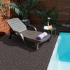 New Stone Texture Patio Deck Tiles, Diy Interlocking Floor Tiles, Easy Installation For Porch Poolside Balcony 12" - Dark Gray - Image 4