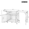 Versatile Outdoor Cabinet With Folding & Expandable Work Surfaces, Ample Storage Space, And Lockable Wheels - Matte Black - Image 2